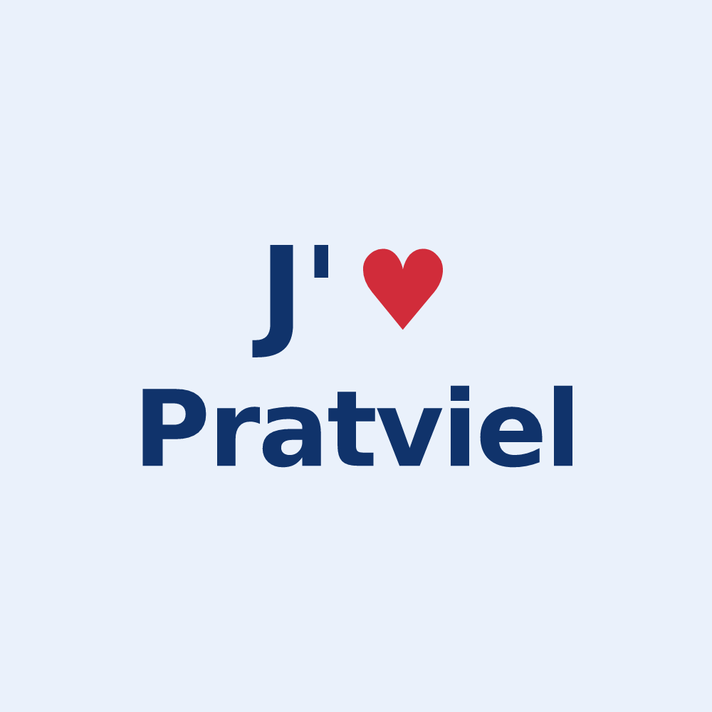 Sticker personnalisé Pratviel — design J'aime Pratviel