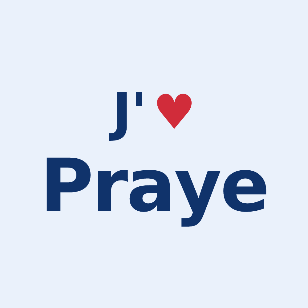 Sticker personnalisé Praye — design J'aime Praye