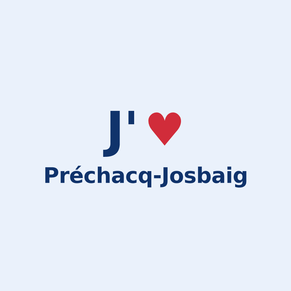 Sticker personnalisé Préchacq-Josbaig — design J'aime Préchacq-Josbaig