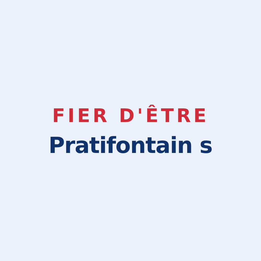 Sticker « Fier d'être Pratifontain s » — design pour Préfontaines