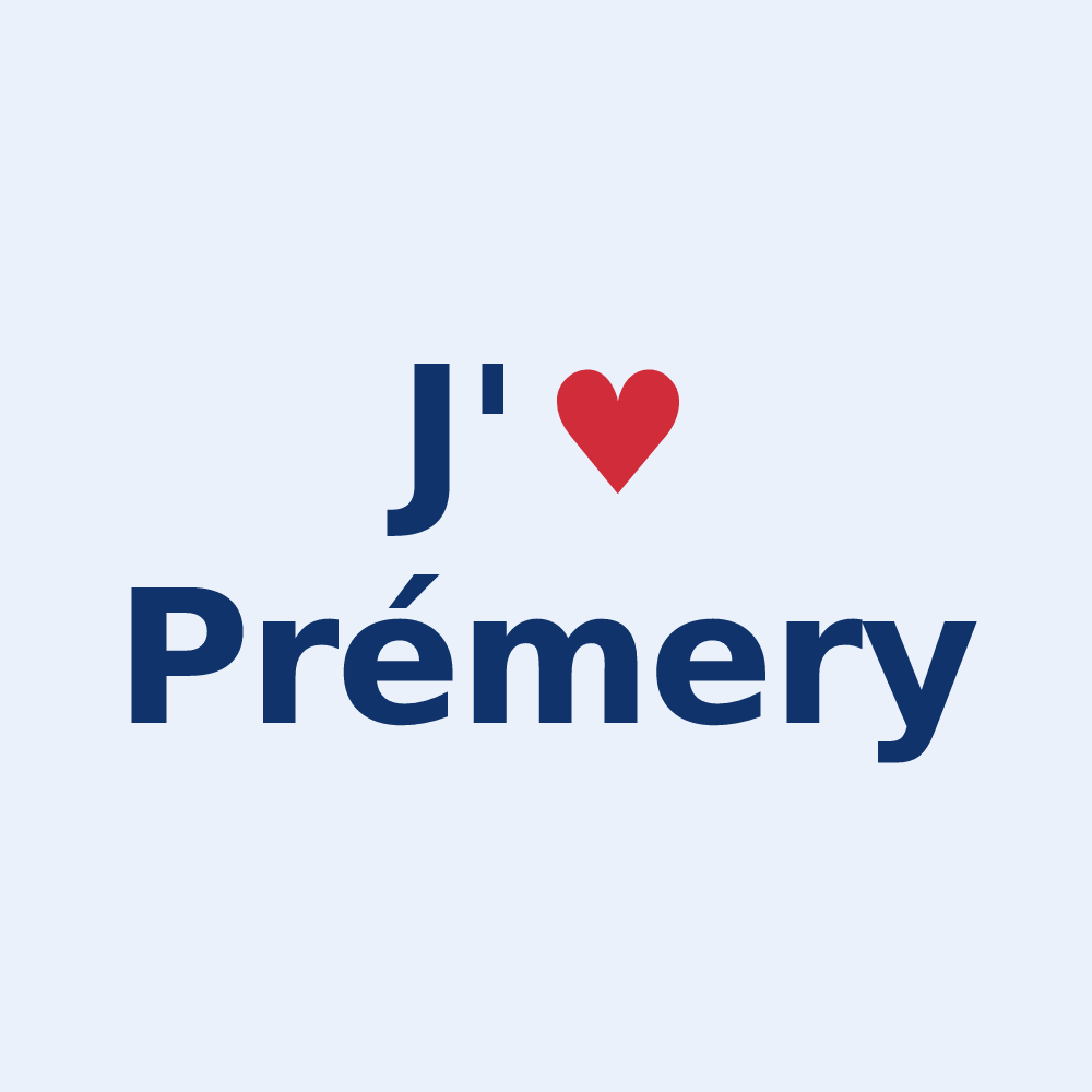 Sticker personnalisé Prémery — design J'aime Prémery