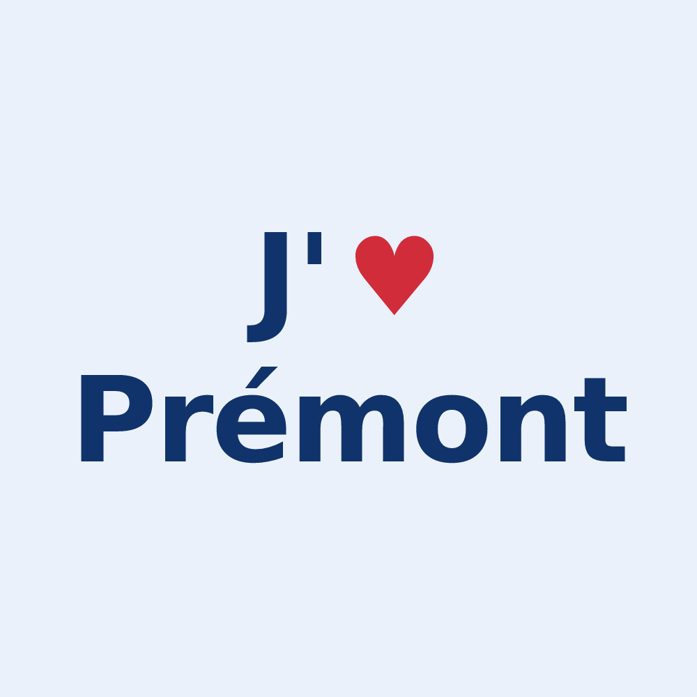 Sticker personnalisé Prémont — design J'aime Prémont