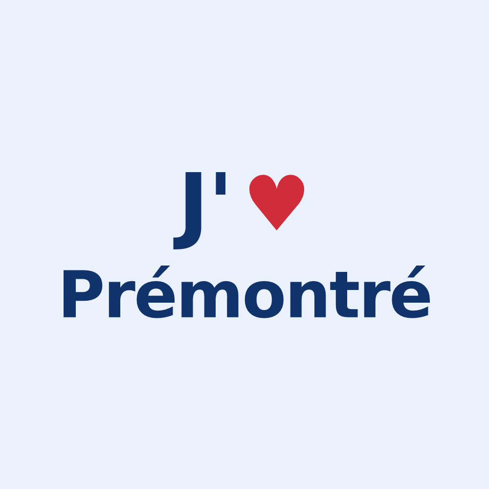 Sticker personnalisé Prémontré — design J'aime Prémontré
