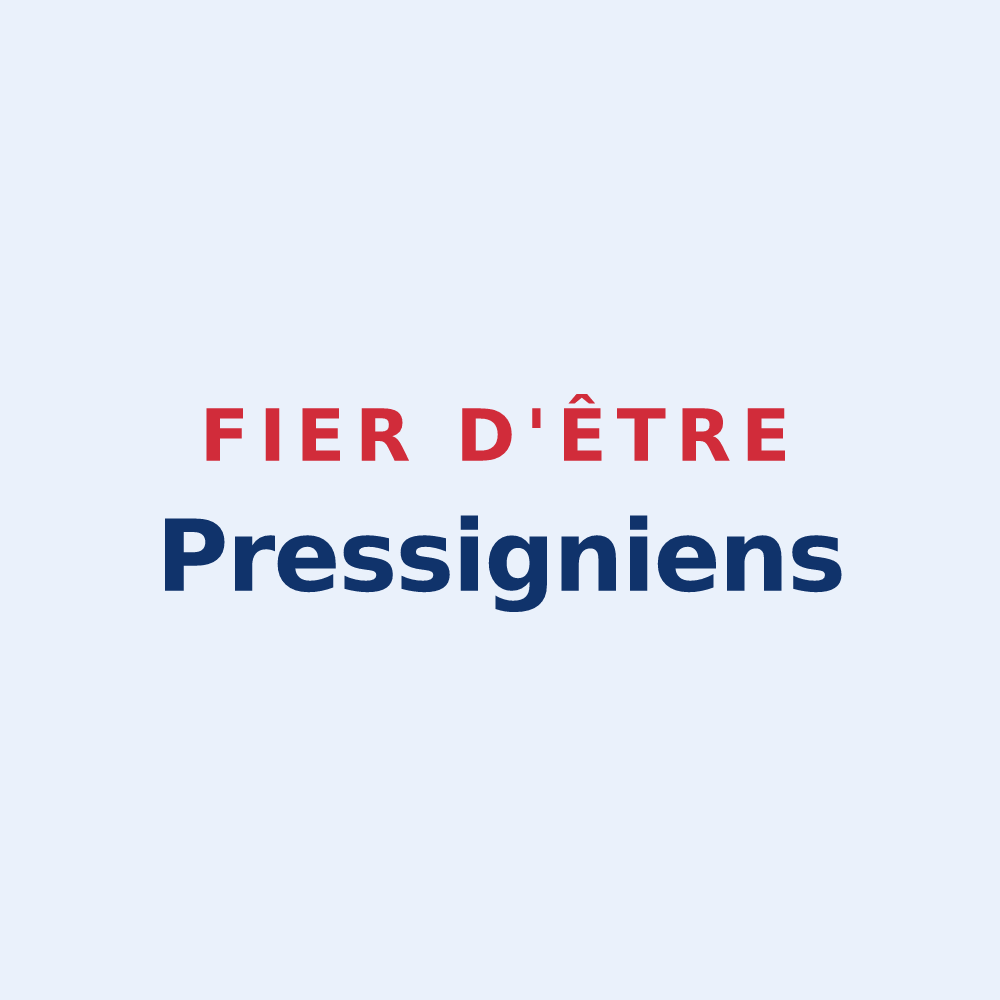 Sticker « Fier d'être Pressigniens » — design pour Pressigny-les-Pins