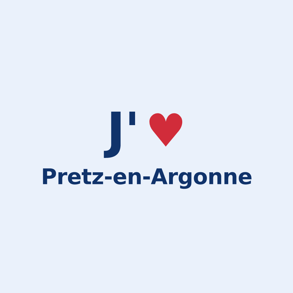 Sticker personnalisé Pretz-en-Argonne — design J'aime Pretz-en-Argonne