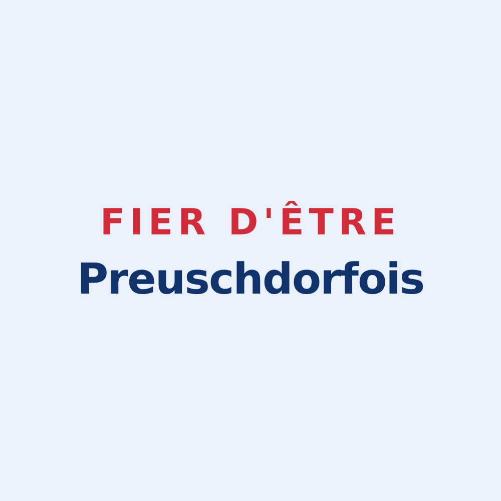 Sticker « Fier d'être Preuschdorfois » — design pour Preuschdorf