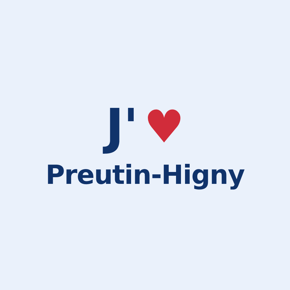 Sticker personnalisé Preutin-Higny — design J'aime Preutin-Higny