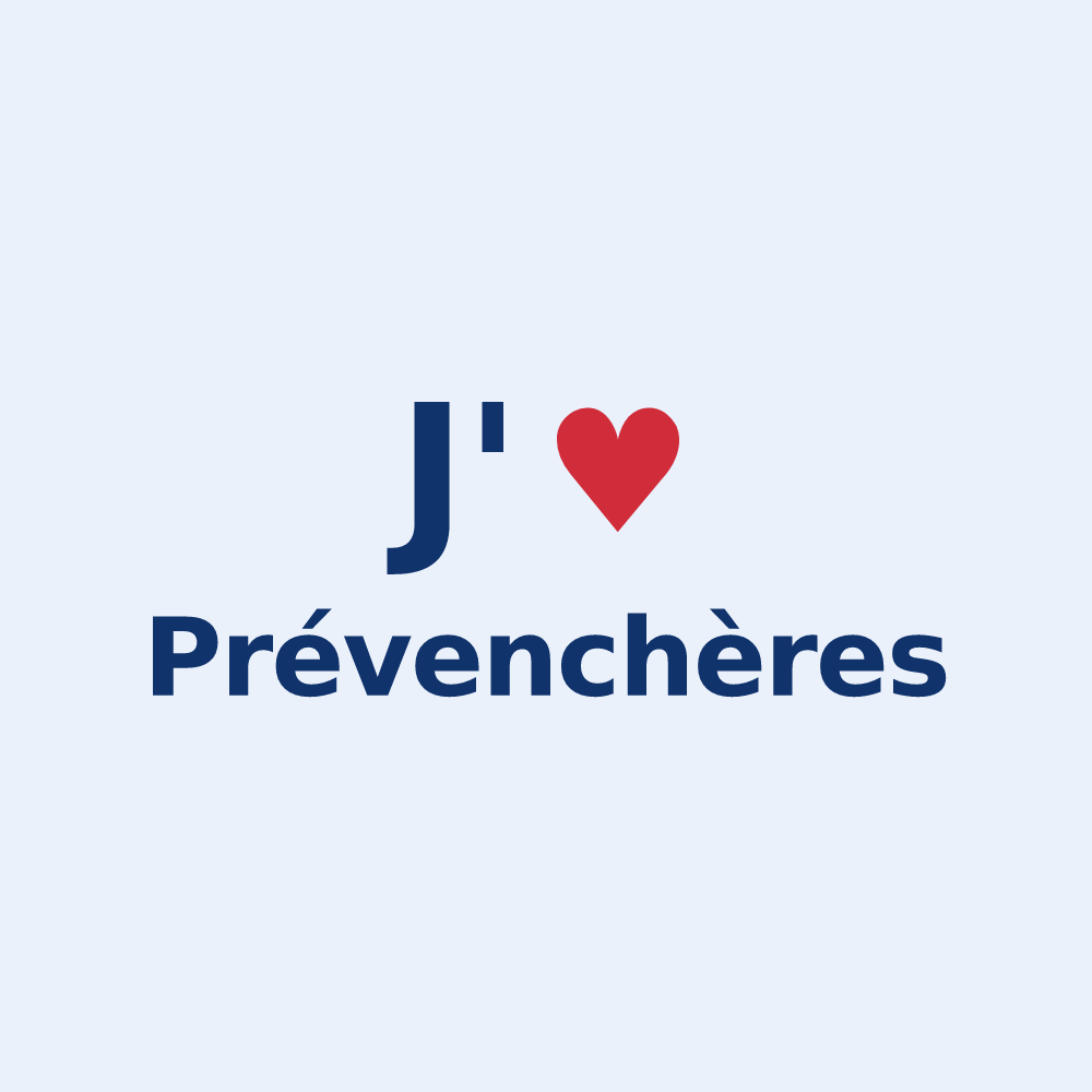 Sticker personnalisé Prévenchères — design J'aime Prévenchères
