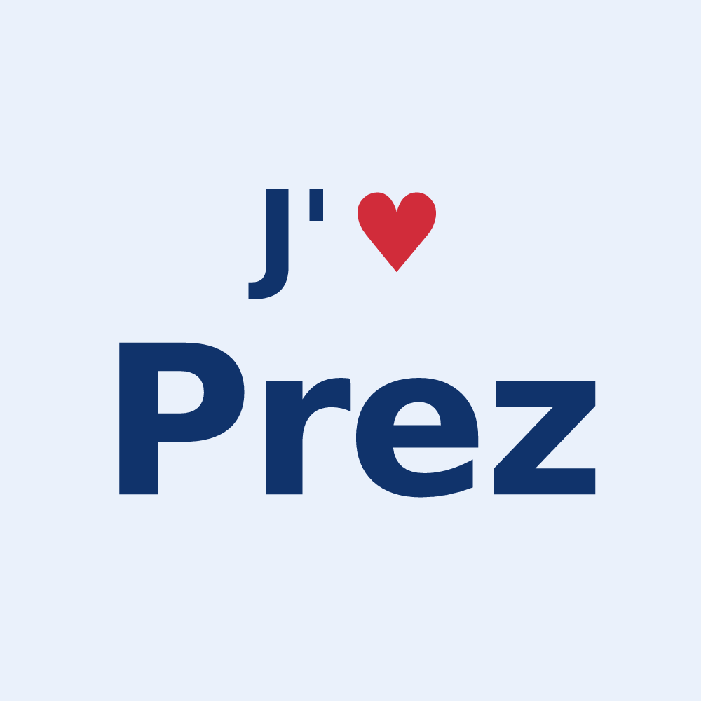 Sticker personnalisé Prez — design J'aime Prez