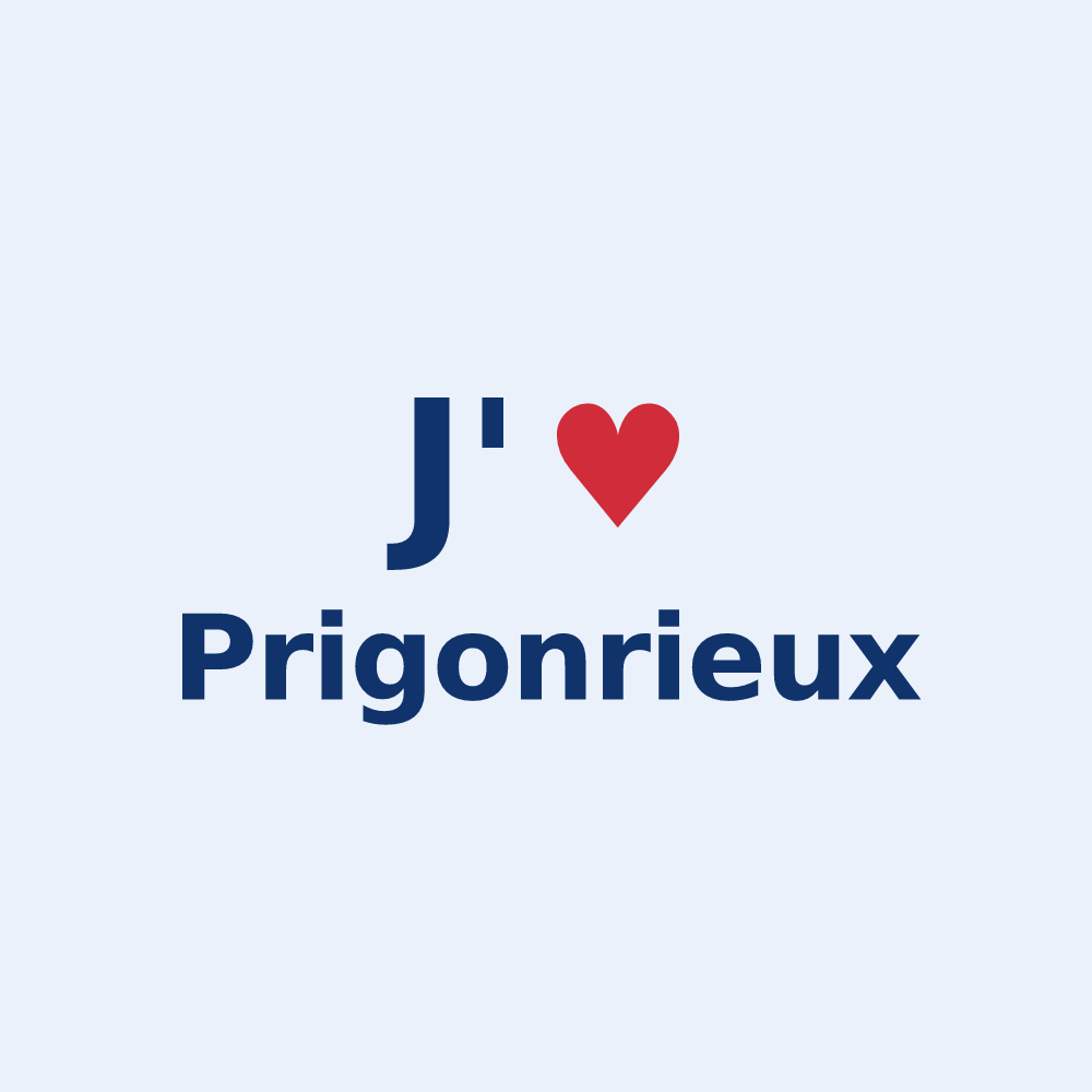 Sticker personnalisé Prigonrieux — design J'aime Prigonrieux