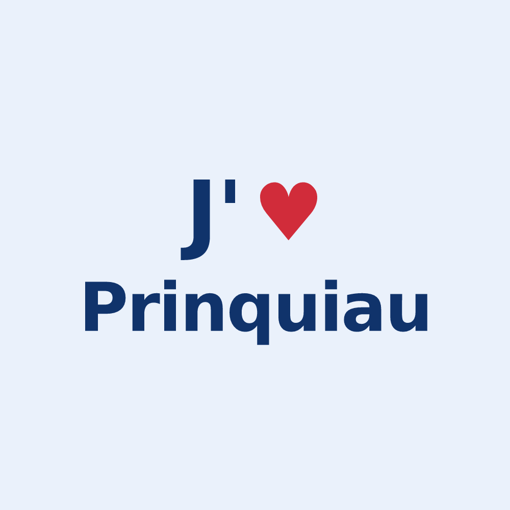 Sticker personnalisé Prinquiau — design J'aime Prinquiau