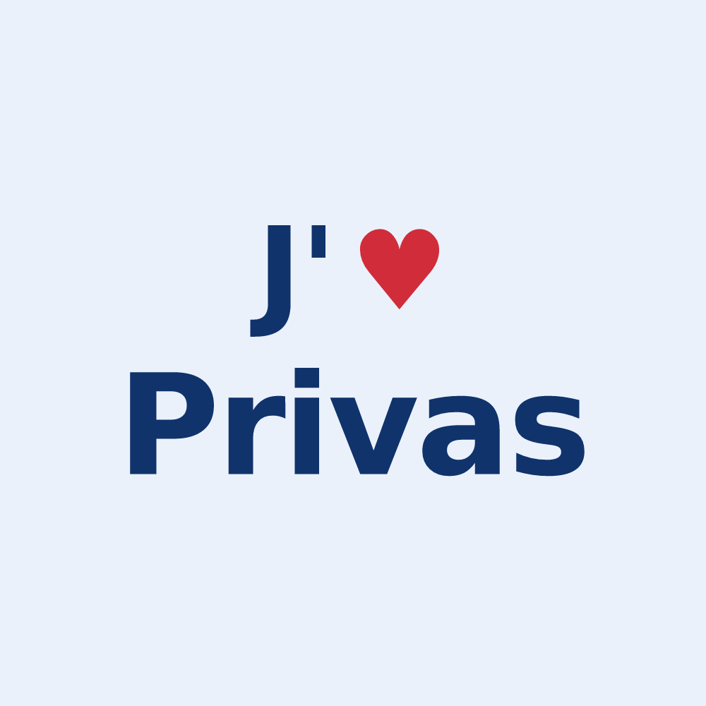 Sticker personnalisé Privas — design J'aime Privas