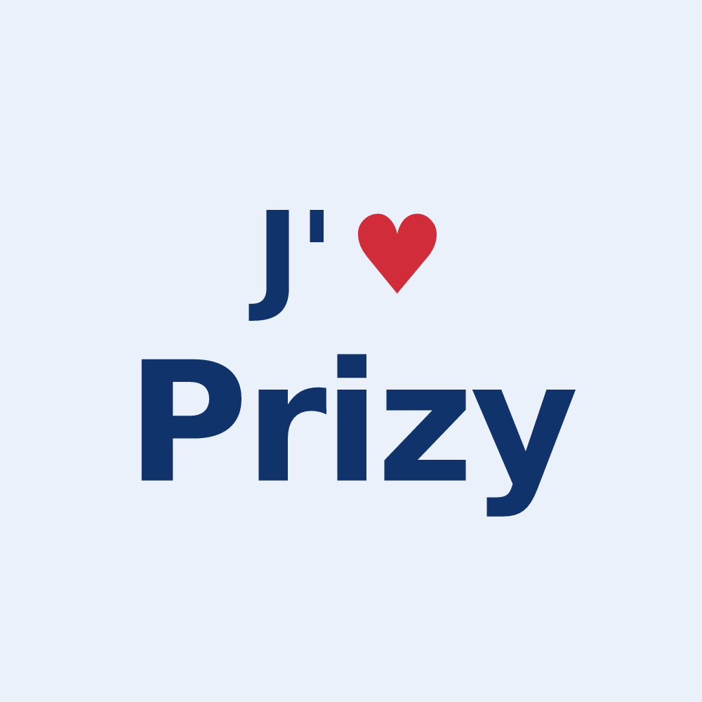 Sticker personnalisé Prizy — design J'aime Prizy