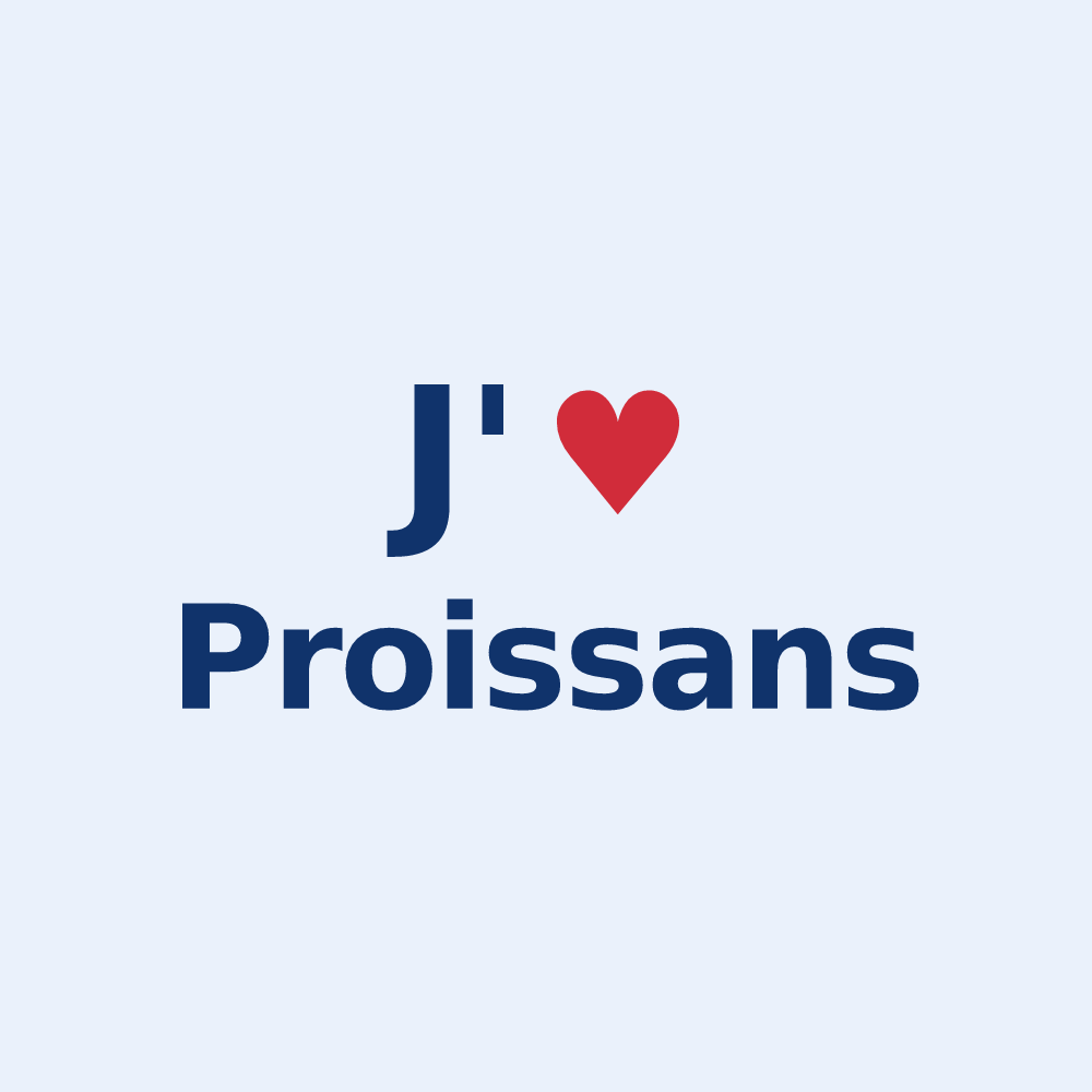 Sticker personnalisé Proissans — design J'aime Proissans