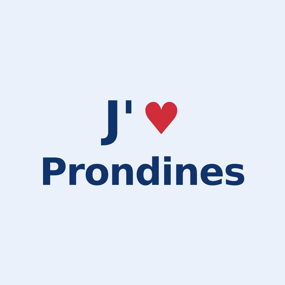 Sticker personnalisé Prondines — design J'aime Prondines