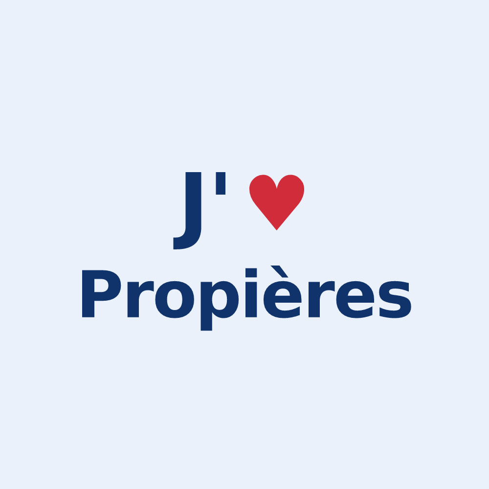 Sticker personnalisé Propières — design J'aime Propières
