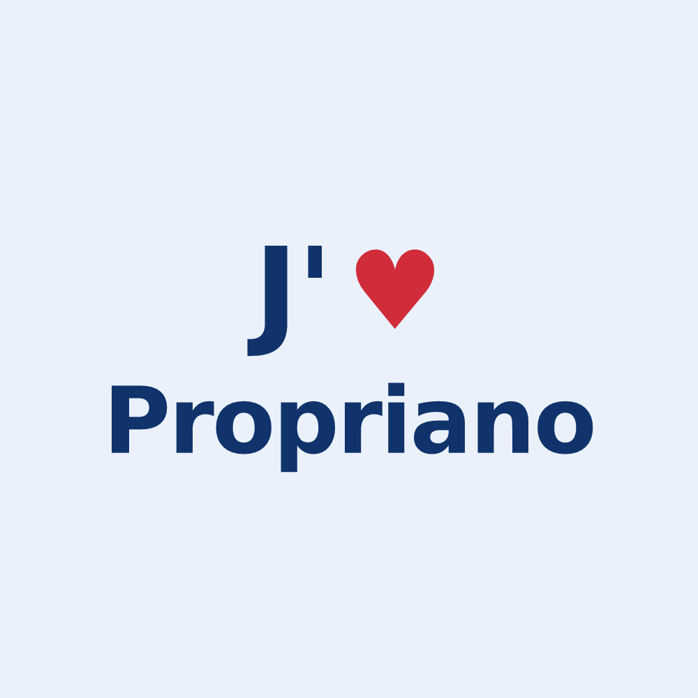 Sticker personnalisé Propriano — design J'aime Propriano