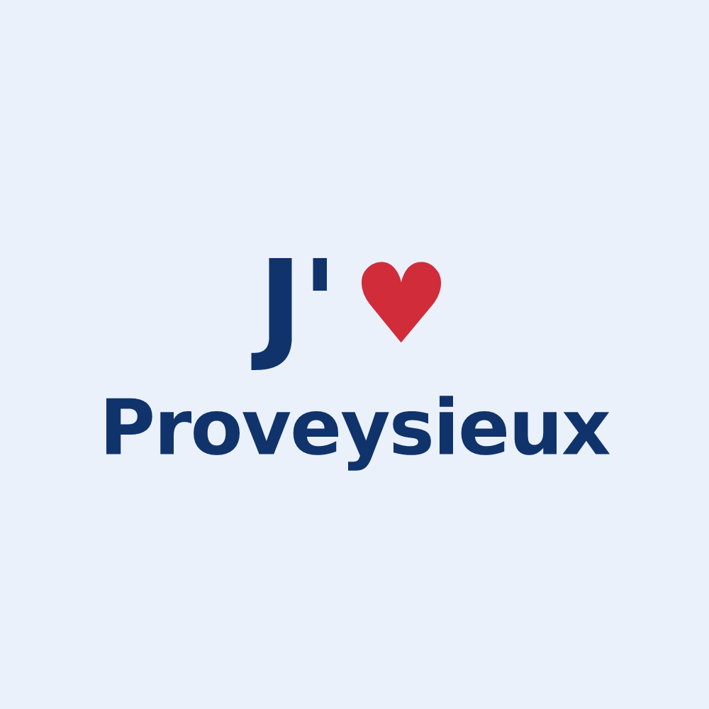 Sticker personnalisé Proveysieux — design J'aime Proveysieux