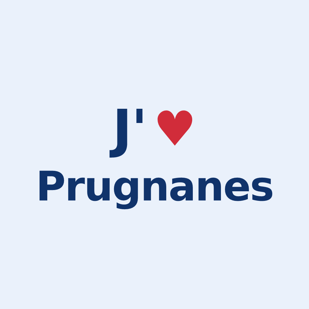 Sticker personnalisé Prugnanes — design J'aime Prugnanes