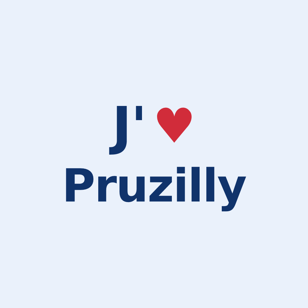 Sticker personnalisé Pruzilly — design J'aime Pruzilly