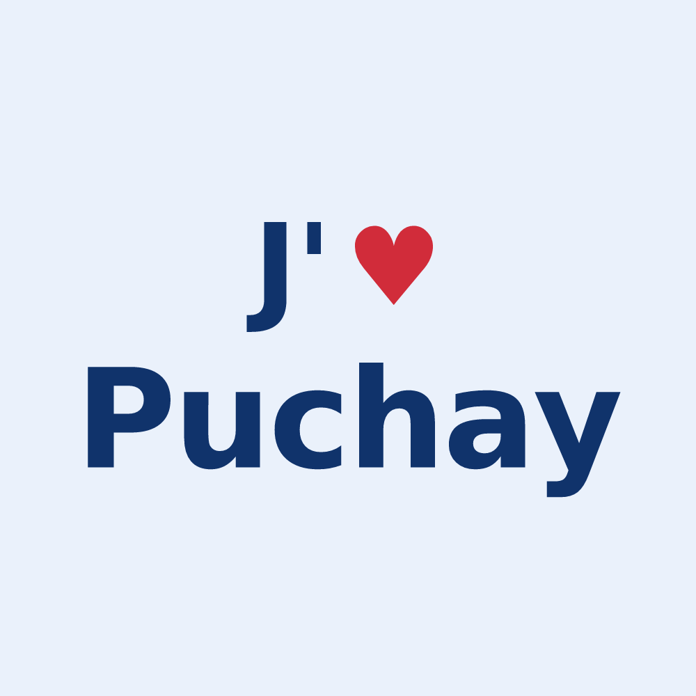 Sticker personnalisé Puchay — design J'aime Puchay