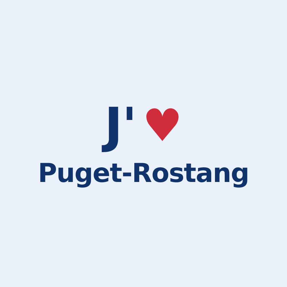 Sticker personnalisé Puget-Rostang — design J'aime Puget-Rostang