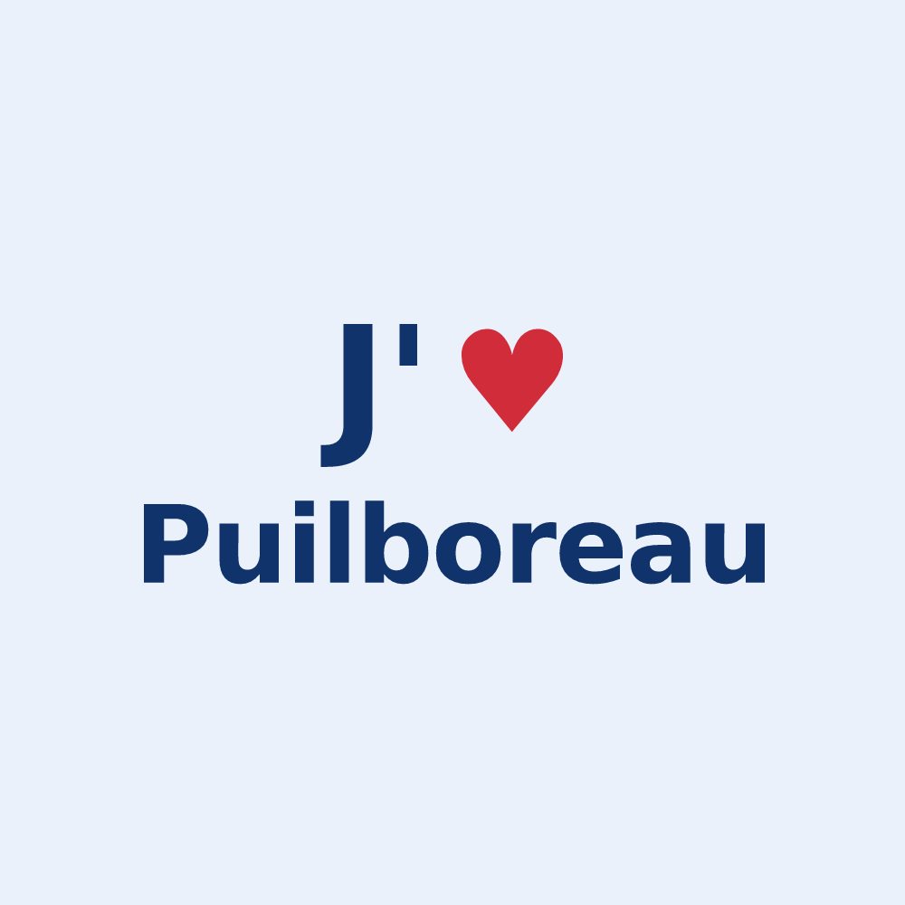 Sticker personnalisé Puilboreau — design J'aime Puilboreau