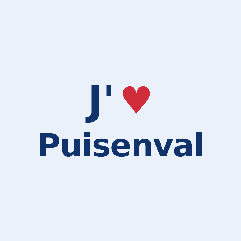 Sticker personnalisé Puisenval — design J'aime Puisenval