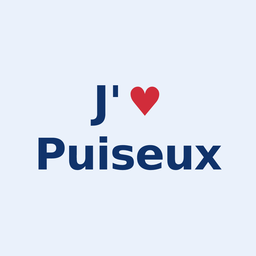 Sticker personnalisé Puiseux — design J'aime Puiseux