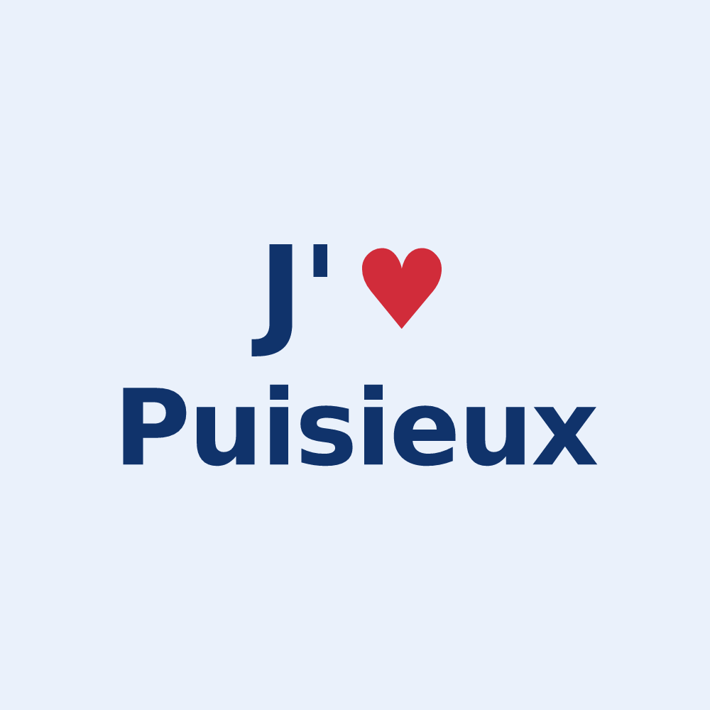 Sticker personnalisé Puisieux — design J'aime Puisieux