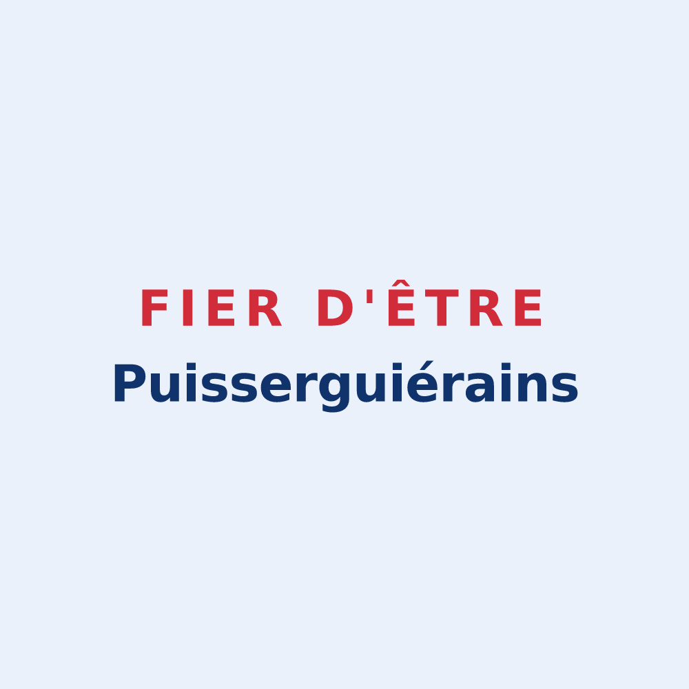 Sticker « Fier d'être Puisserguiérains » — design pour Puisserguier