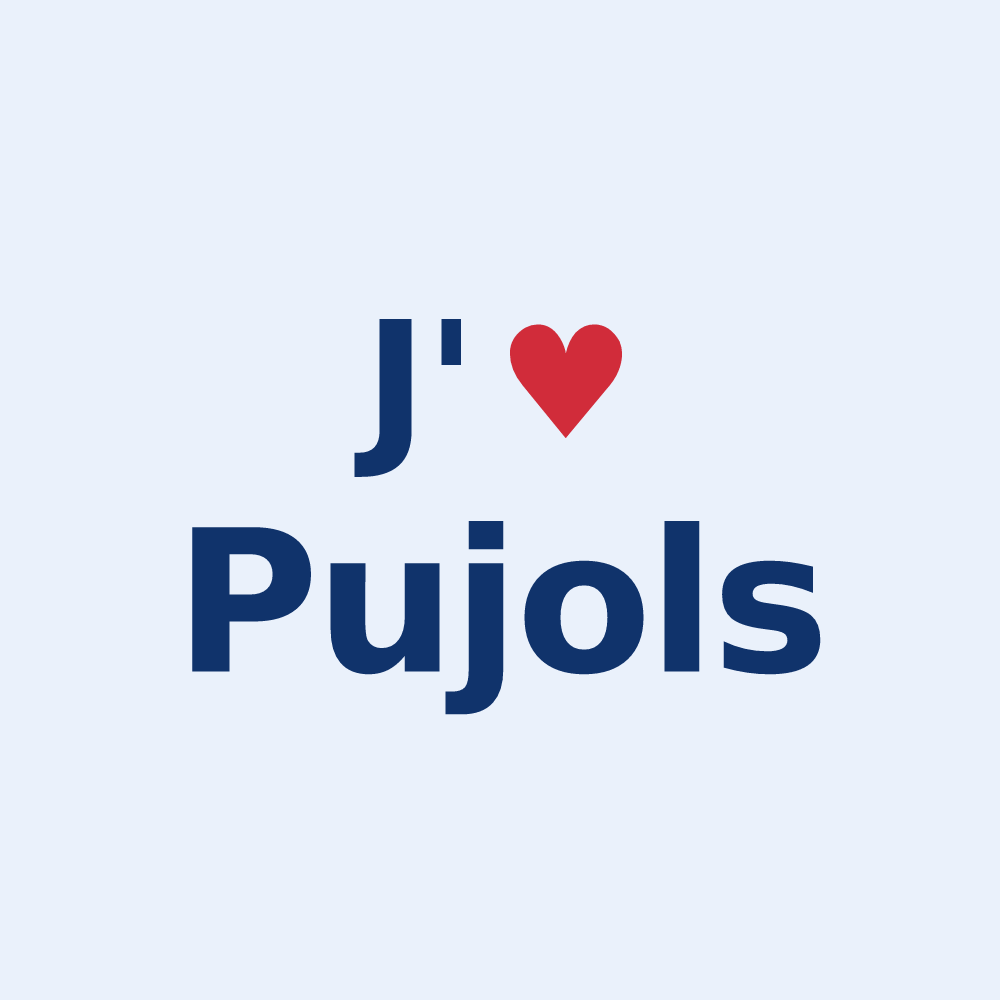 Sticker personnalisé Pujols — design J'aime Pujols
