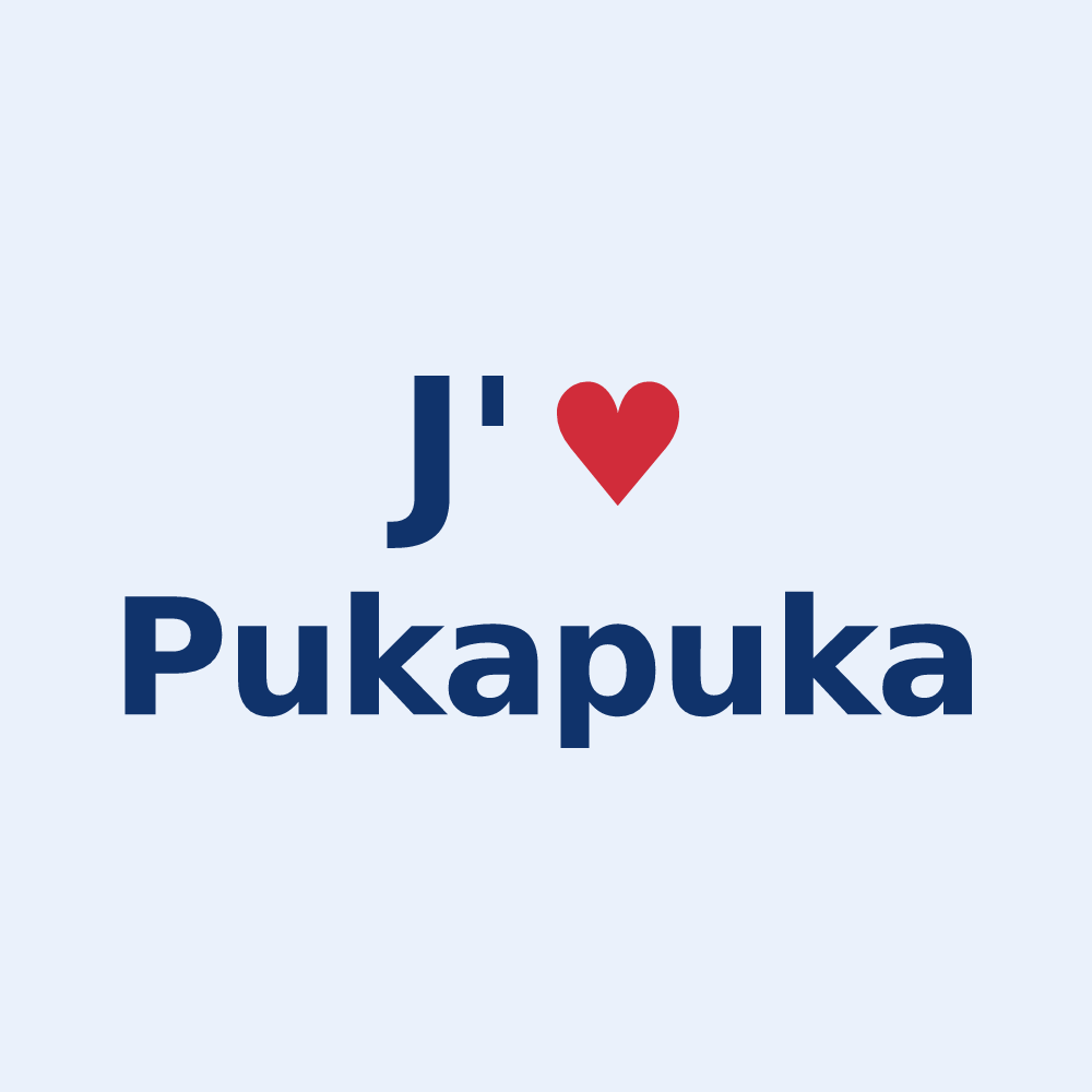 Sticker personnalisé Pukapuka — design J'aime Pukapuka
