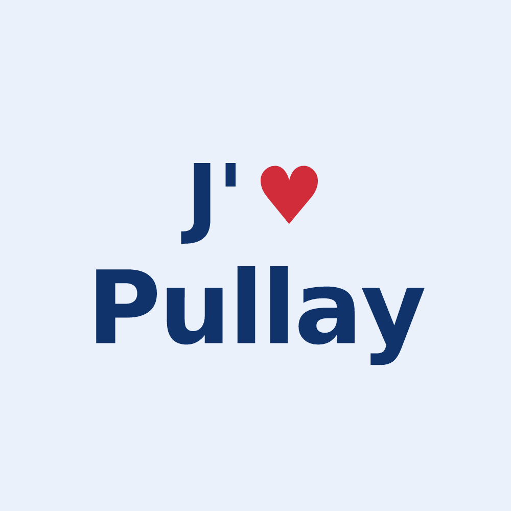 Sticker personnalisé Pullay — design J'aime Pullay