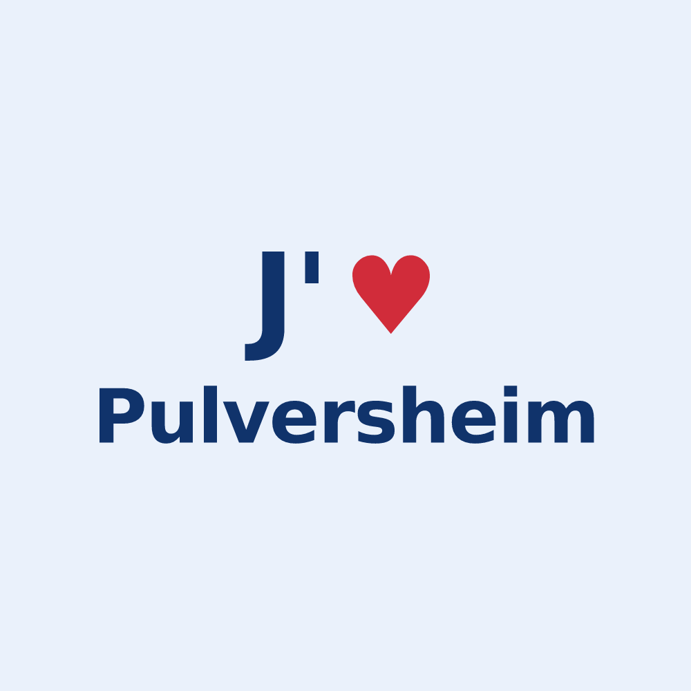 Sticker personnalisé Pulversheim — design J'aime Pulversheim