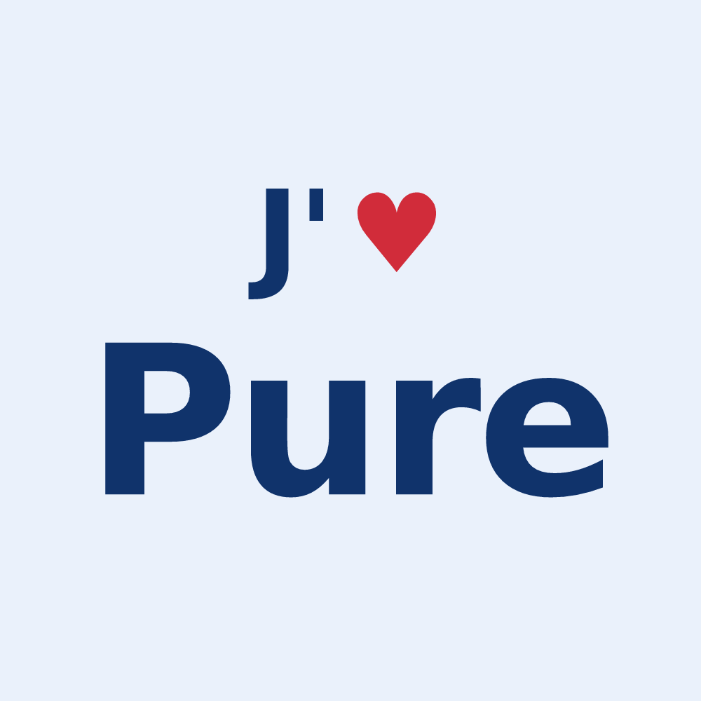 Sticker personnalisé Pure — design J'aime Pure