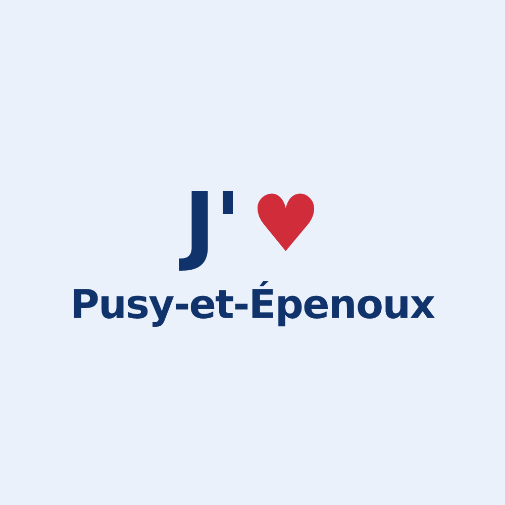 Sticker personnalisé Pusy-et-Épenoux — design J'aime Pusy-et-Épenoux