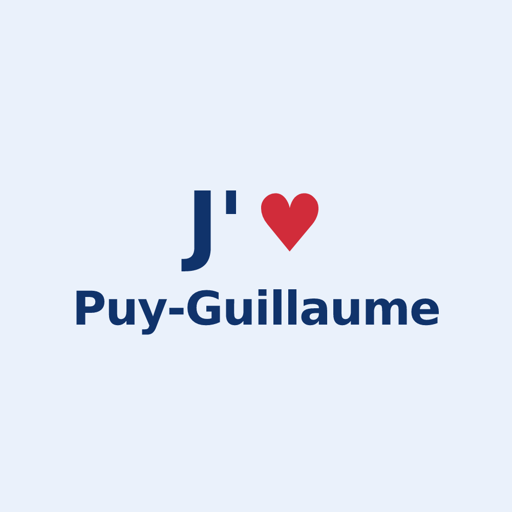 Sticker personnalisé Puy-Guillaume — design J'aime Puy-Guillaume