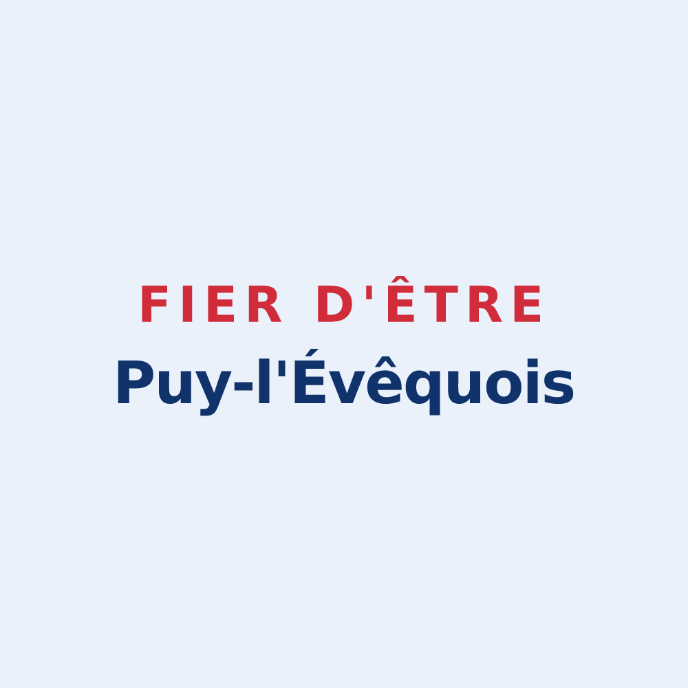 Sticker « Fier d'être Puy-l'Évêquois » — design pour Puy-l'Évêque