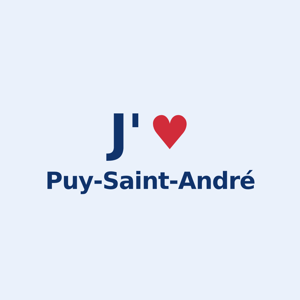Sticker personnalisé Puy-Saint-André — design J'aime Puy-Saint-André