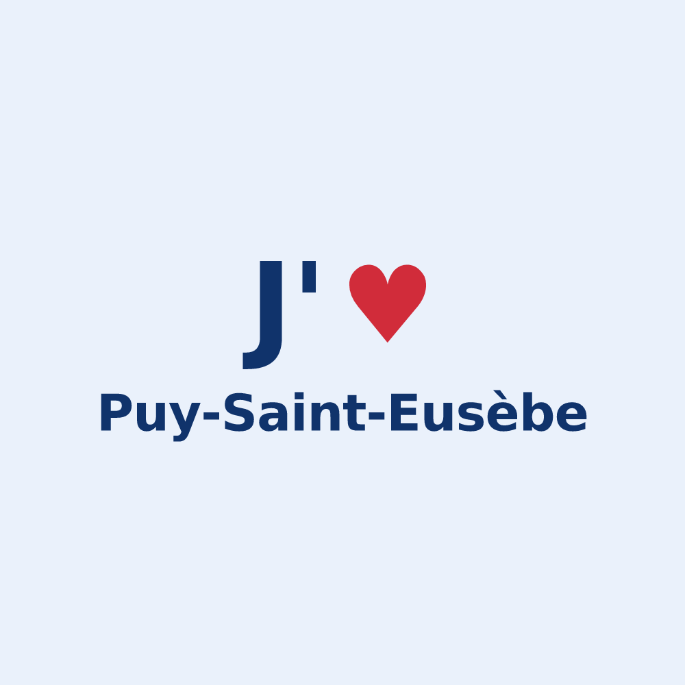 Sticker personnalisé Puy-Saint-Eusèbe — design J'aime Puy-Saint-Eusèbe