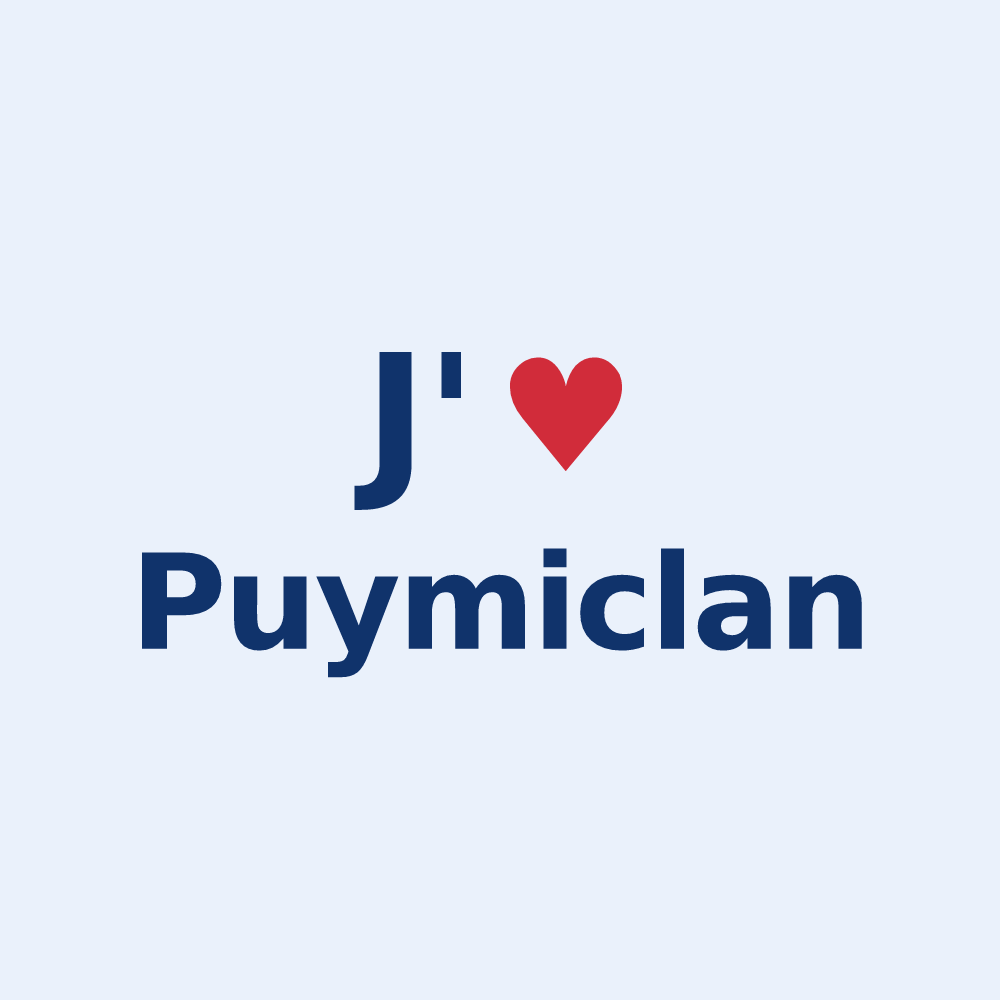 Sticker personnalisé Puymiclan — design J'aime Puymiclan