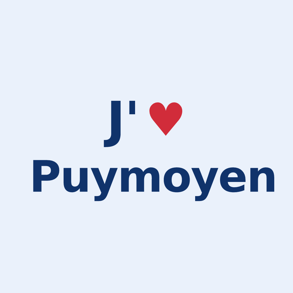 Sticker personnalisé Puymoyen — design J'aime Puymoyen