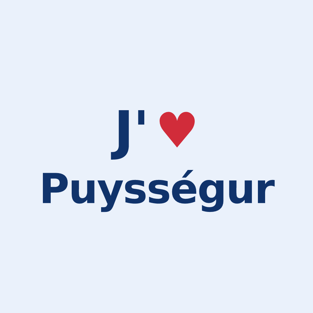 Sticker personnalisé Puysségur — design J'aime Puysségur
