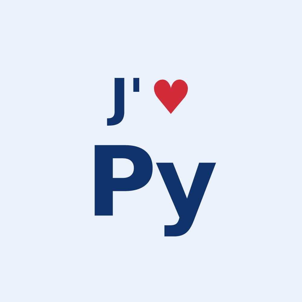 Sticker personnalisé Py — design J'aime Py
