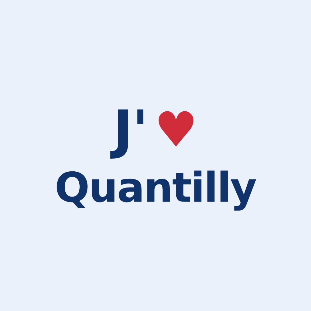 Sticker personnalisé Quantilly — design J'aime Quantilly