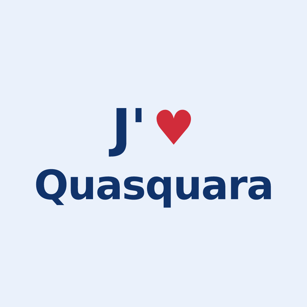 Sticker personnalisé Quasquara — design J'aime Quasquara