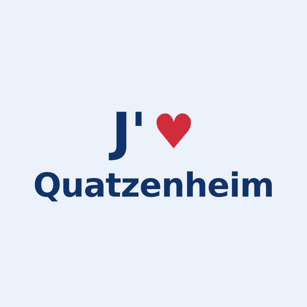 Sticker personnalisé Quatzenheim — design J'aime Quatzenheim