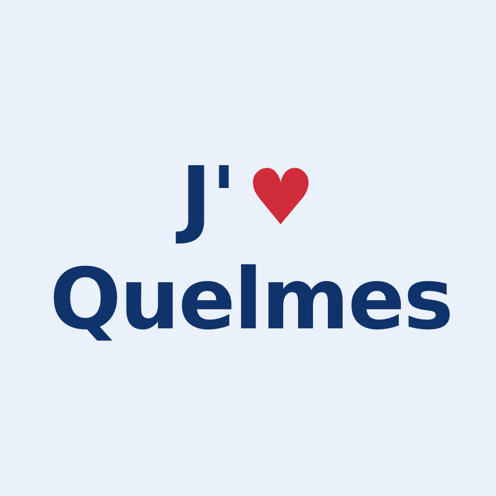 Sticker personnalisé Quelmes — design J'aime Quelmes