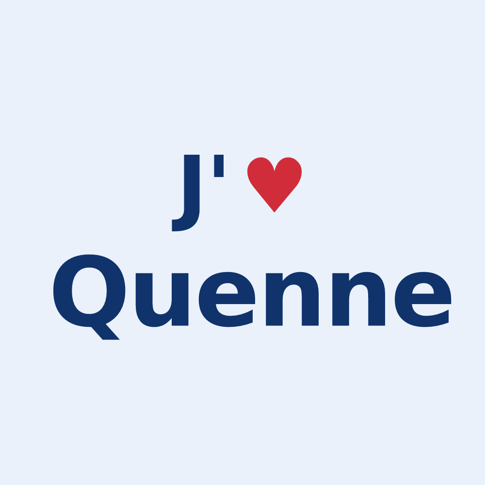 Sticker personnalisé Quenne — design J'aime Quenne